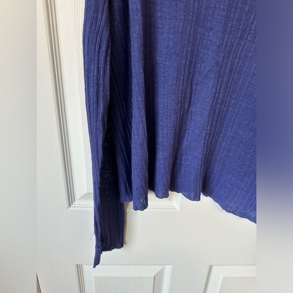EILEEN FISHER DARK PURPLE Women's Linen Top. - Picture 6 of 10